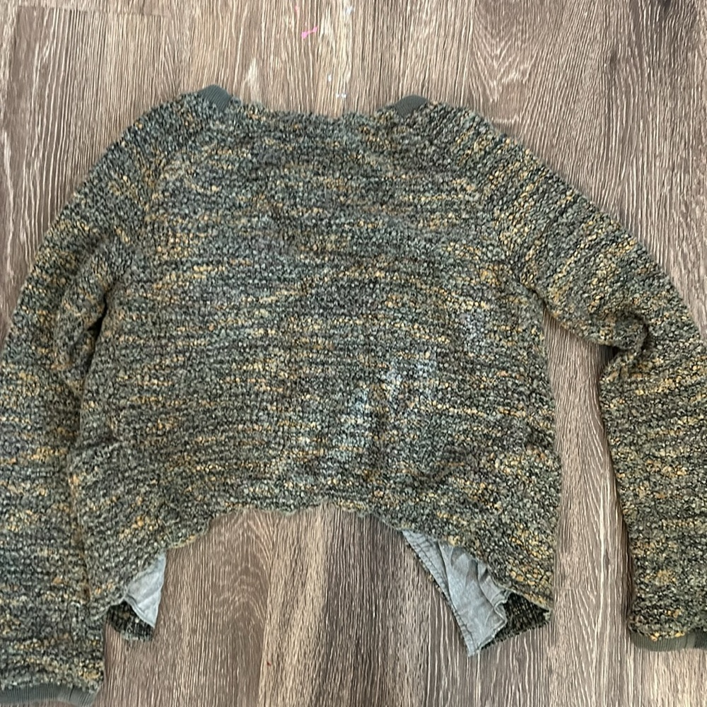 Y2K Free People Chunky Knit Button Cardigan Sweater Wool Cottagecore Vintage - Picture 5 of 6